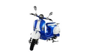 45km/h E-Roller in weiss Blau von Tisto Luna3.0 Retro
