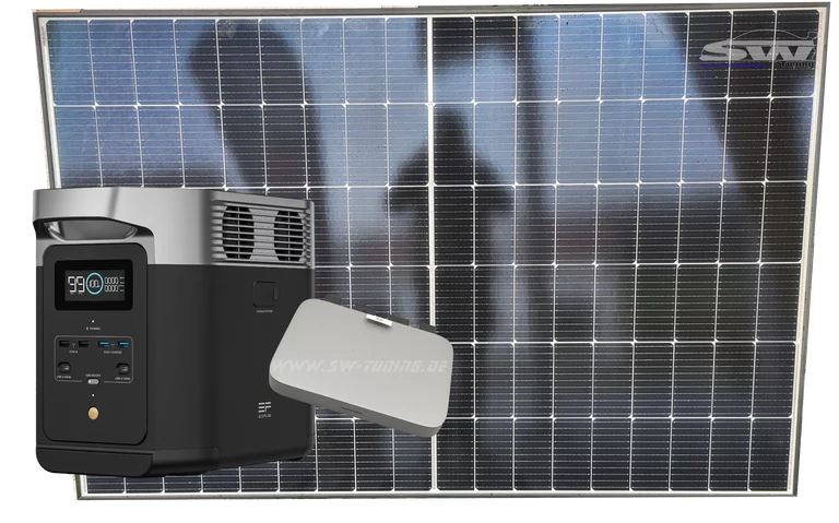 Mini PV-Anlage 410W mit 1KW Speicher Delta 2 Ecoflow und 600W Wechselrichter Upradefähig 800W. Erweiterbar um 1x 410 PV Panel. Lagerverkauf Ostalbkreis