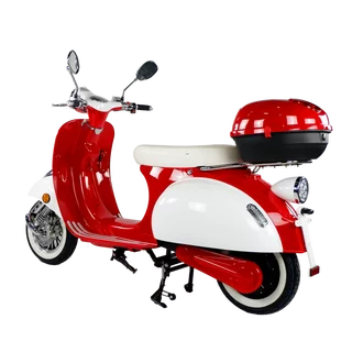 Retro rot weisser E-Roller von Tisto des Typs Luna3.0
